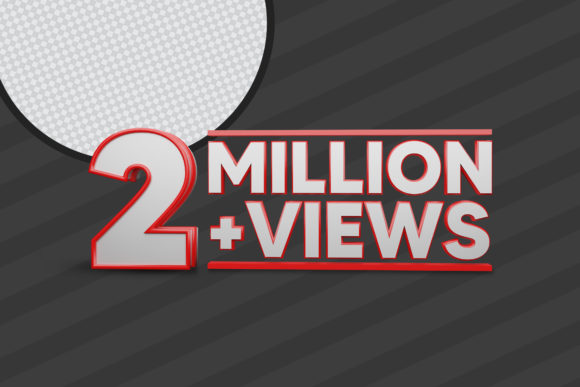 2 Million Views 3D Render Premium PSD: Integrating High-Resolution Assets into Professional Workflows