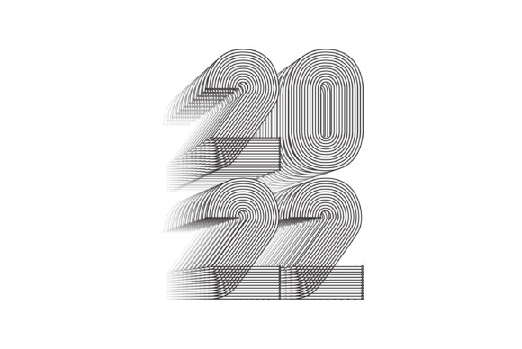 2022 Happy New Year. Abstract Geometric