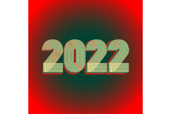 2022 Happy New Year. Minimalist Abstract