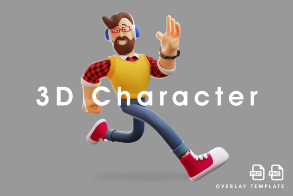 3D Male Cartoon Design on Running Pose: Bringing Dynamic Energy to Your Projects