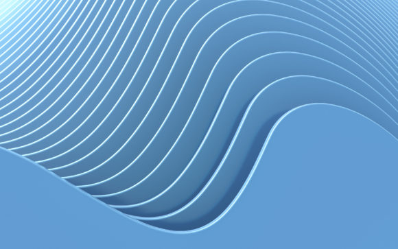Blue Wave Abstract Background 3d