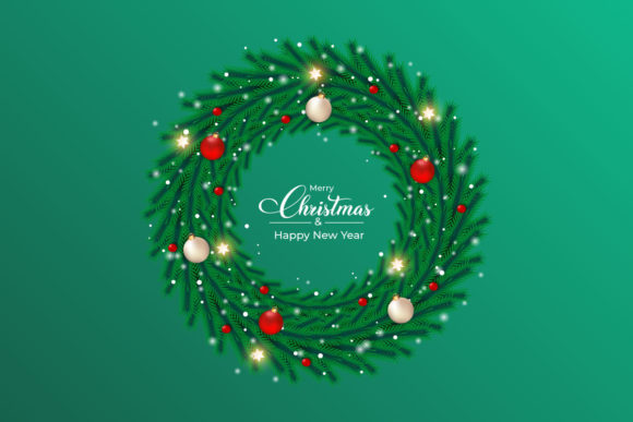 Christmas Realistic Decoration Wreath