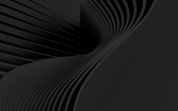 Dark Black Wave Abstract Background 3d