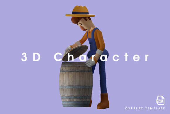 Gorgeous 3D Farmer Cartoon Design