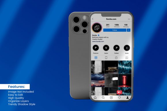 Iphone Mockup with Social Media Template Evaluation