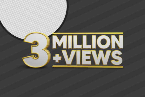 Mastering Modern Design: The Power of the 3 Million Views 3D Render Premium PSD