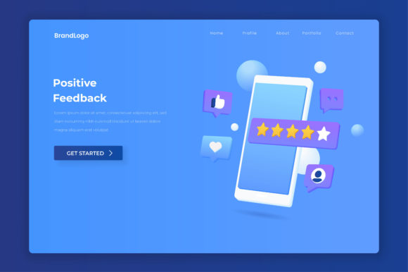 Positive Feedback 3D Illustration for Modern Design