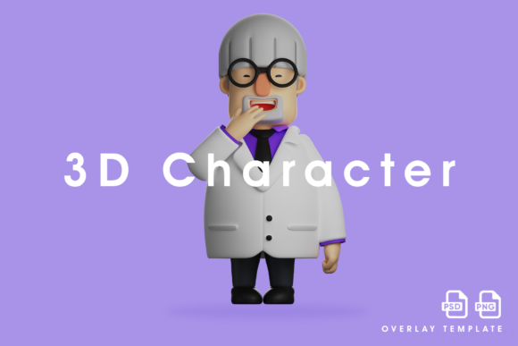 Smiley Face 3D Professor Cartoon Design: Elevating Your Creative Projects