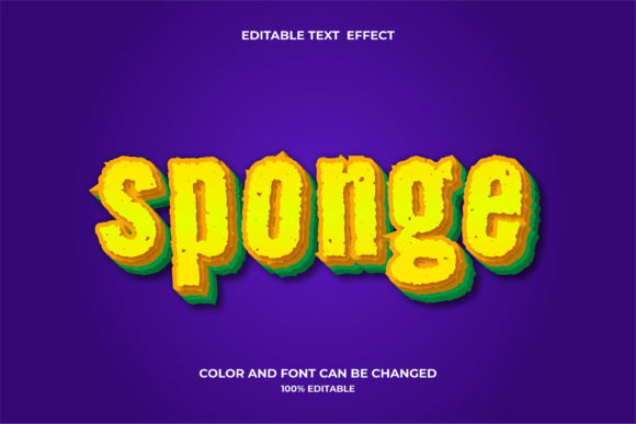 Sponge Editable 3D Text Effect Design: A Practical Evaluation