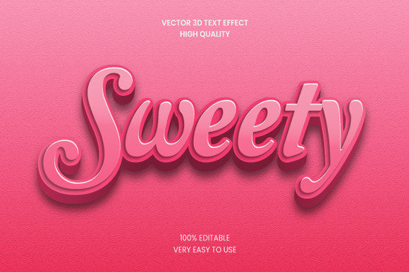 Sweety 3d Text Effect Mockup Graphic: A Complete Design Resource