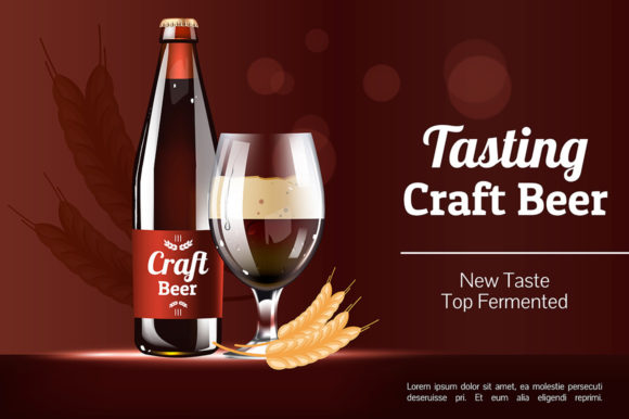The Art of Authenticity: Leveraging Tasting Craft Beer Realistic Vector for Modern Brand Storytelling